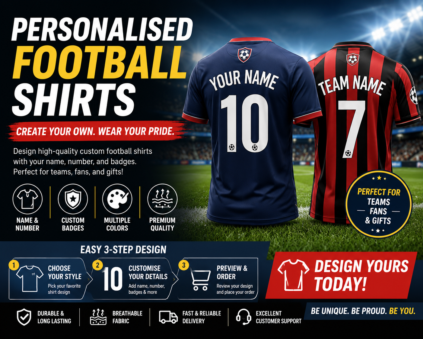 Personalised Football Shirts